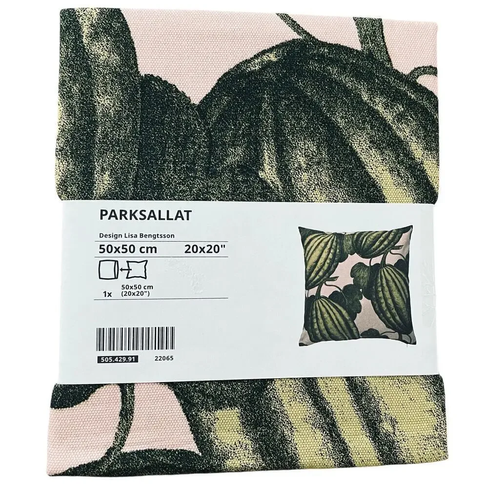 IKEA PARKSALLAT Pink & Green Pillow Cover 20